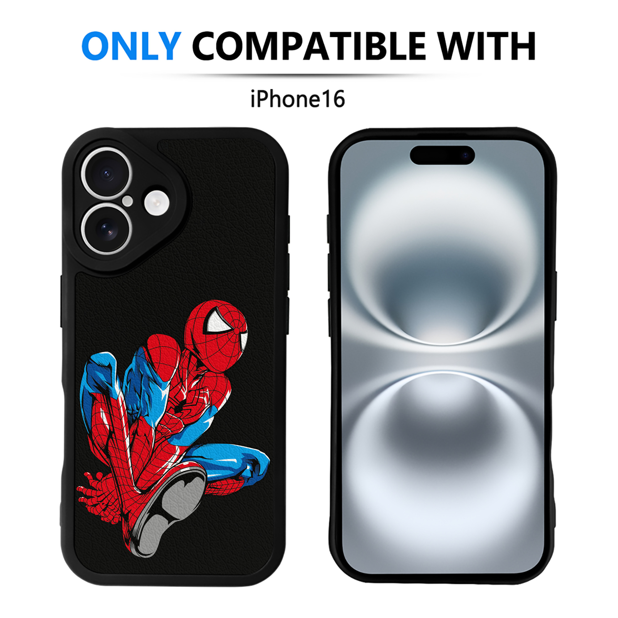 （画像用） アベンジャーズ The Avengers 【iPhone 16シリーズ対応】シリコンスマホケース（レザー調） 材質：シリコン